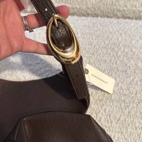 NWT Anthropologie The Love Knot Slouchy Bag The Buckle Edition Chocolate - Picture 15 of 15